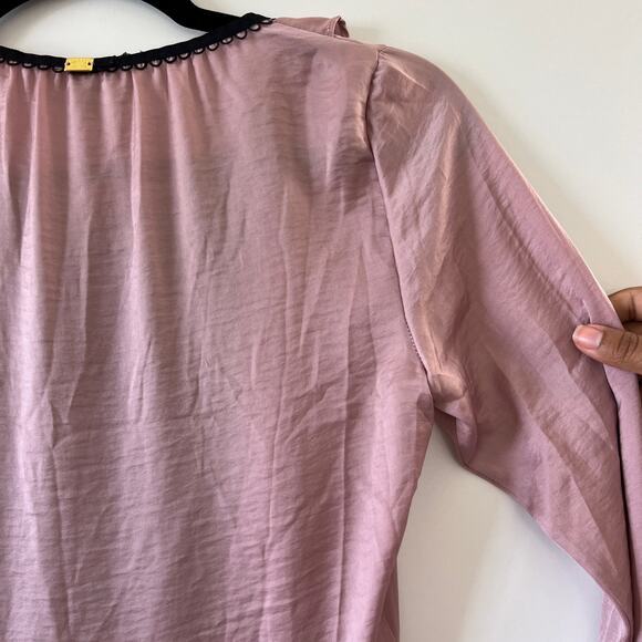 For Love & Lemons Pink Black Adriana Nightgown Mini Slip Dress Womens XS - Picture 5 of 16